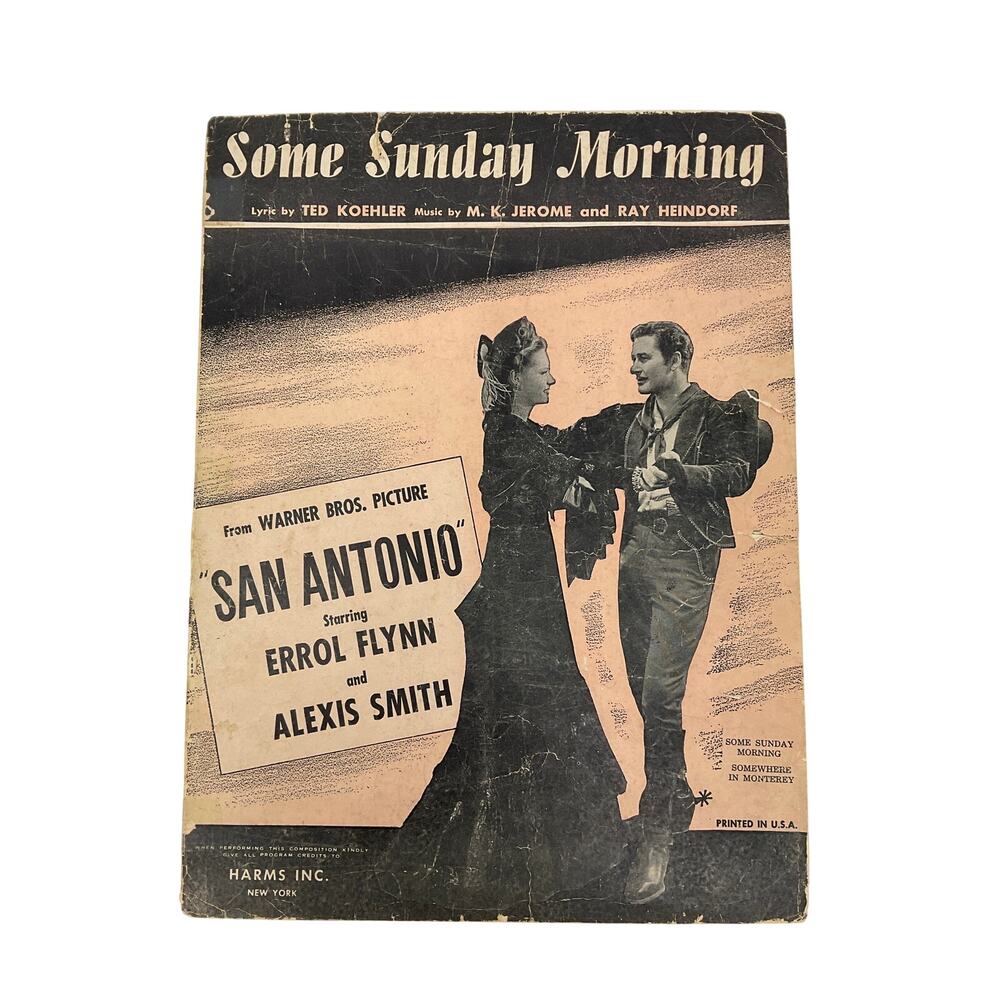 Some Sunday Morning Sheet Music San‎ Antonio Errol Flynn Koehler Jerome Heindorf